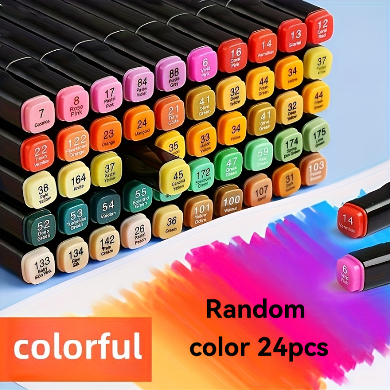 Illustration Marker Set - 24 Colors Art Marker Pens, Dual