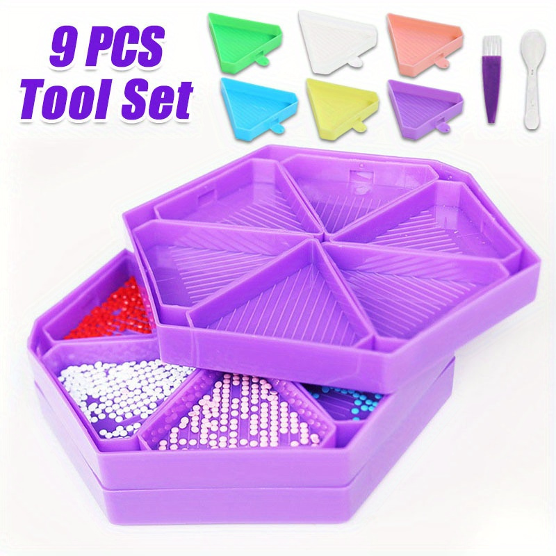 Diamond Painting Kit - 9PCS New Diamond Painting Tray, Multi-functional