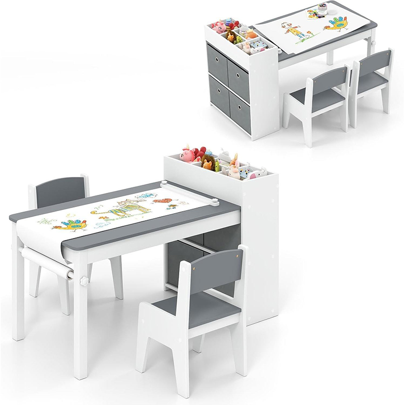 Art Craft Toddlers - 2-in-1 Kids Furniture Set Wood Activity