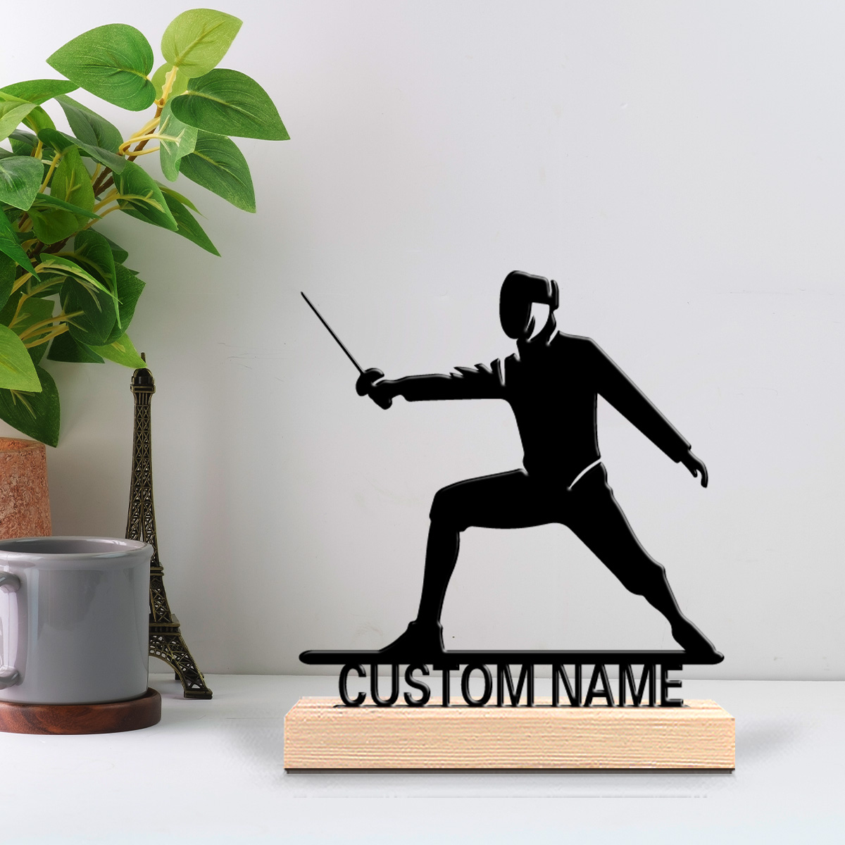 Art Craft Simple - 1pc Simple Fencing Customized Name Metal