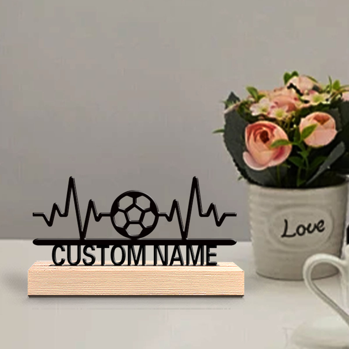 Art Craft Simple - 1pc Simple ECG Soccer Customizable Text