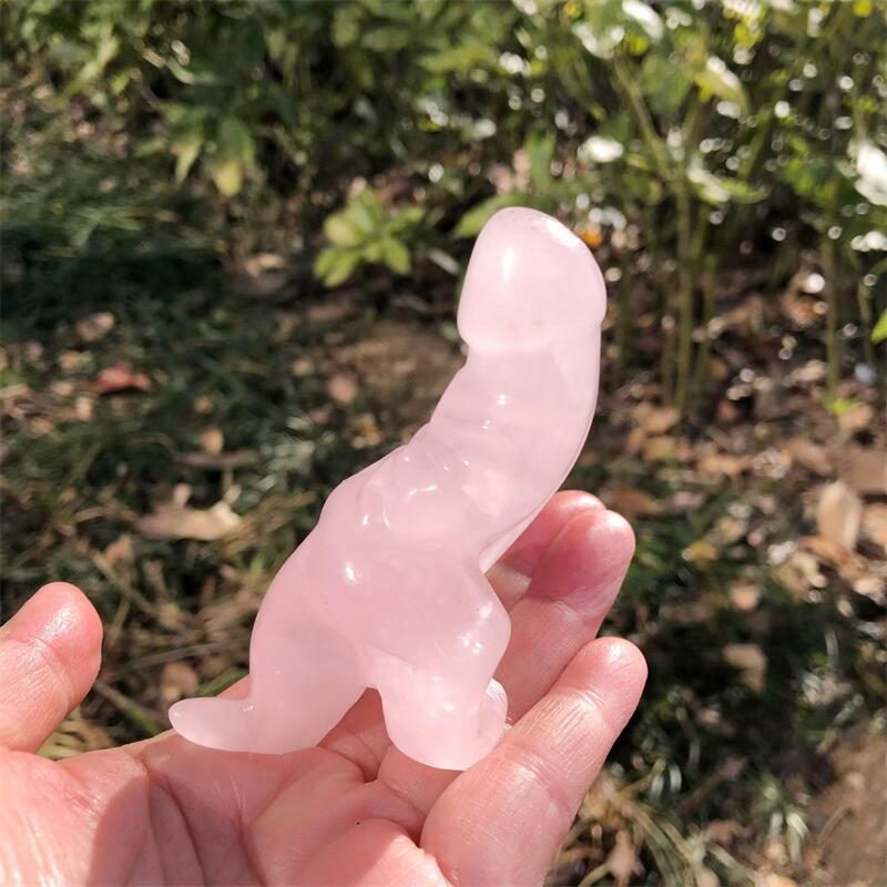 Art Craft Dinosaurs - 1PCS Natural Rose Quartz Cartoon Penis