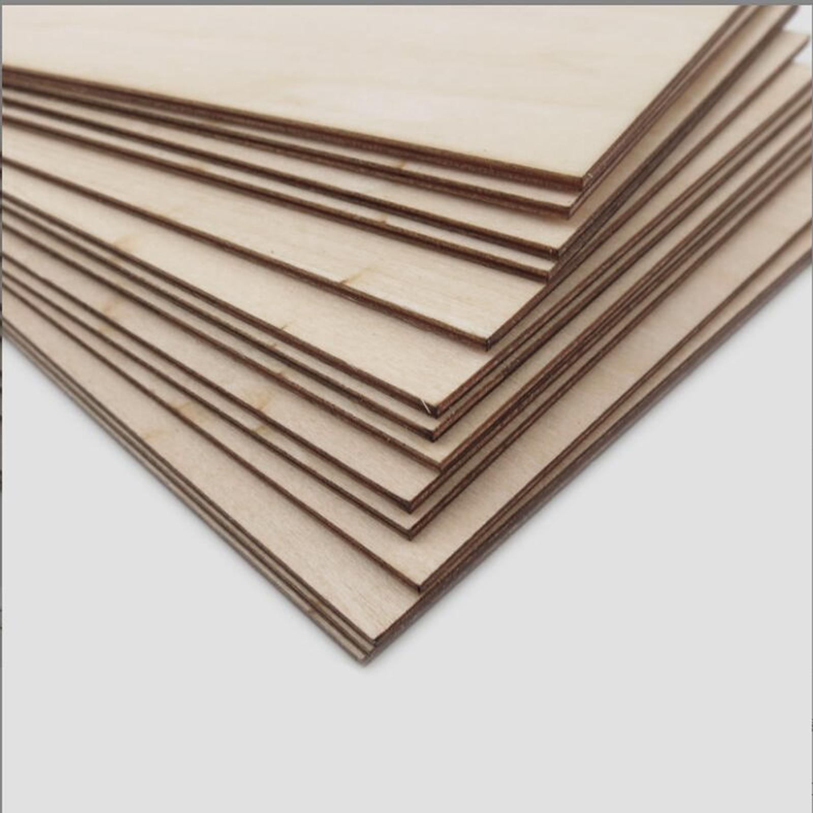 10Pcs Wood Sheets Unfinished B - Art Craft House Making 评论和价格