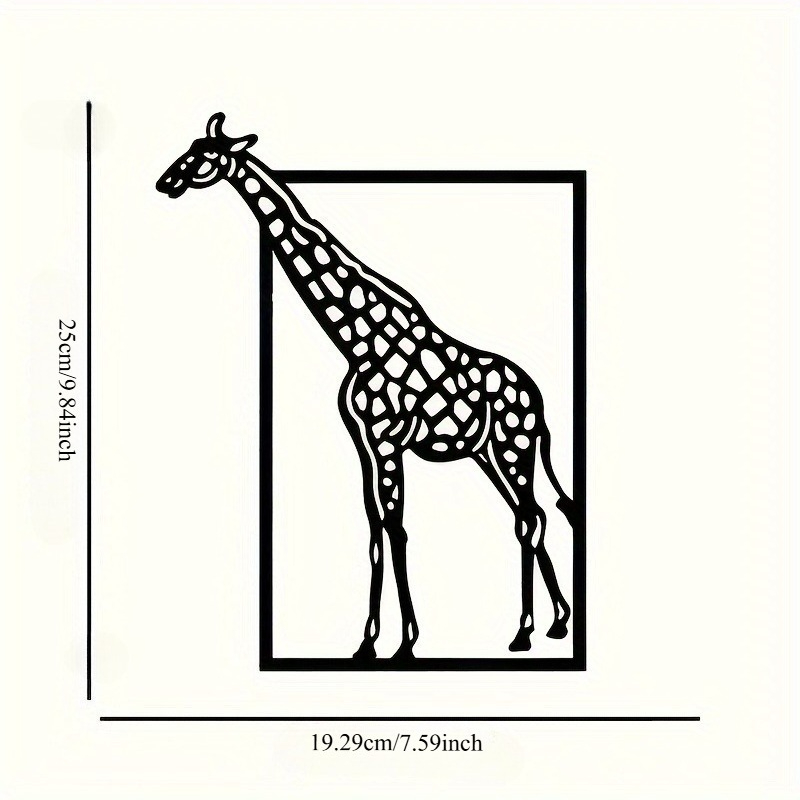 Abstract giraffe metal wall ar - Art Craft Simple 评论和价格