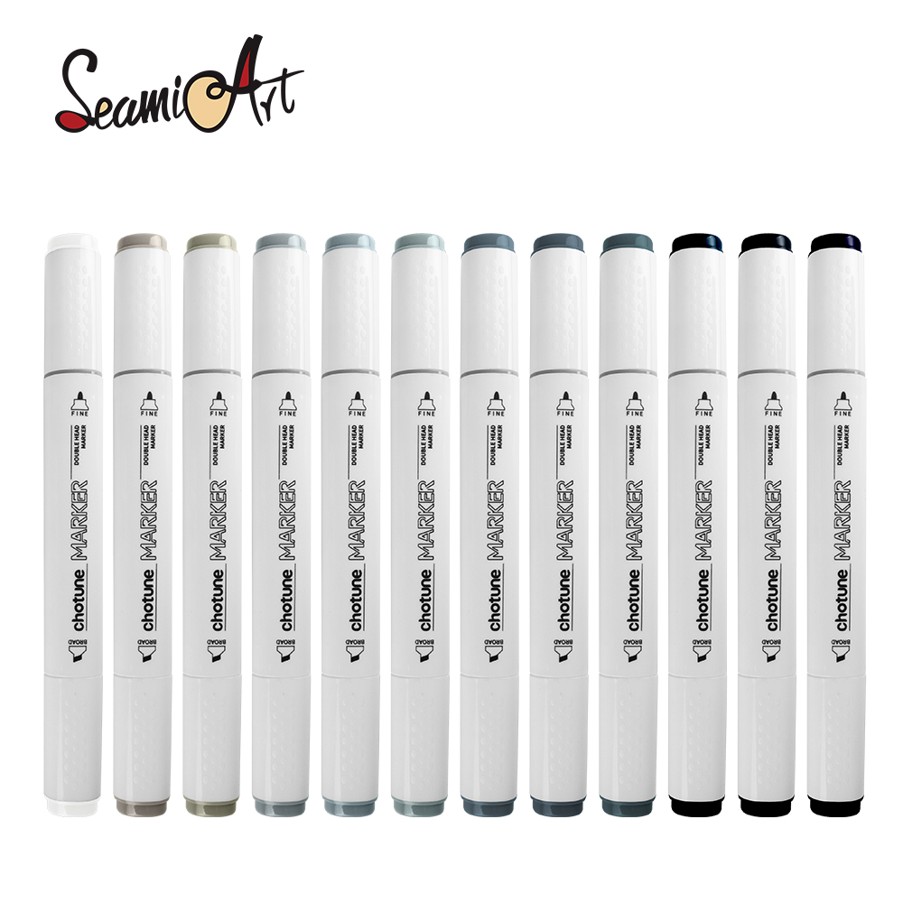 THOTUNE 12 Colors Warm Grey Co - Illustration Marker Set 评论和价格