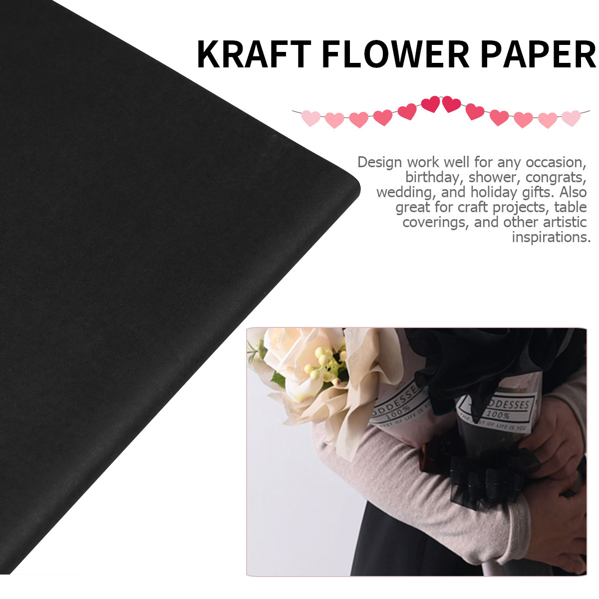 20Pcs Thick Black Kraft Wrappi - Art Craft Book 评论和价格