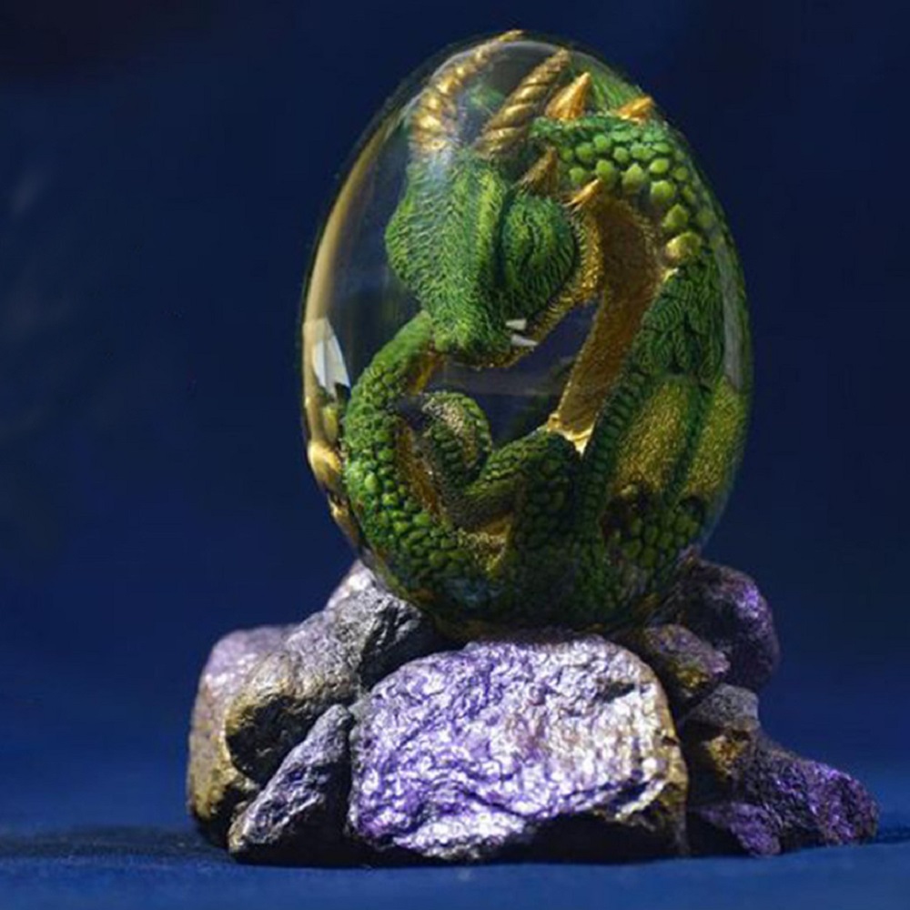 Lava Dragon Egg Statue With St - Art Craft Dinosaurs 评论和价格