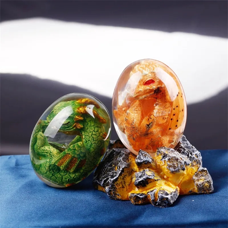 Lava Dragon Egg Statue With St - Art Craft Dinosaurs 评论和价格