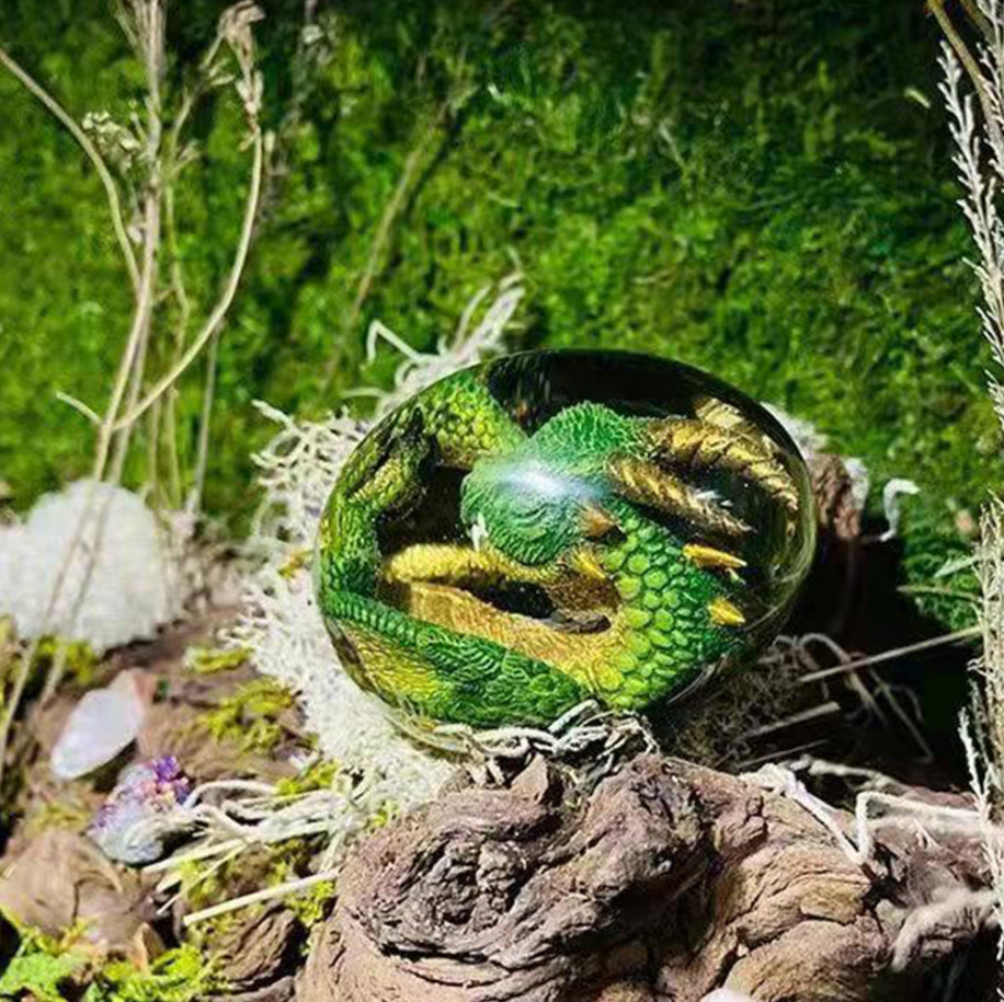 Lava Dragon Egg Statue With St - Art Craft Dinosaurs 评论和价格