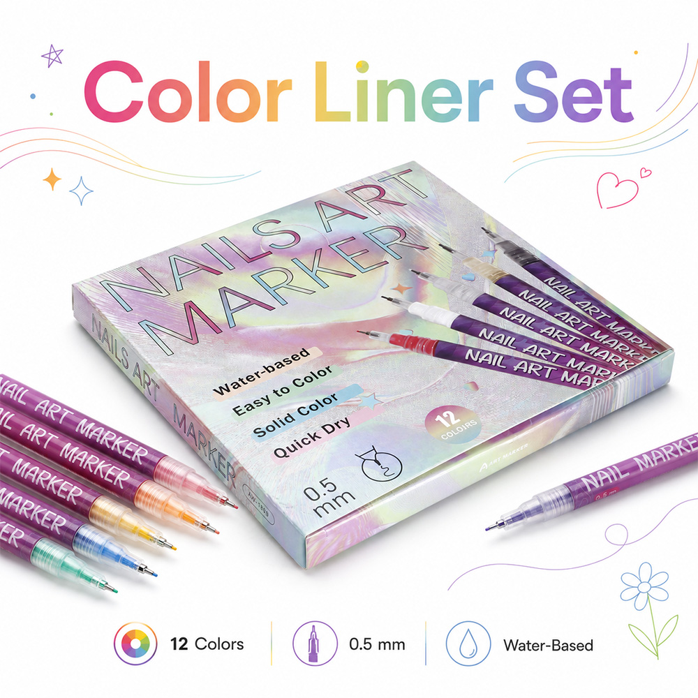 12Pcs Fine Line Marker Pen Set - Illustration Marker Set 评论和价格