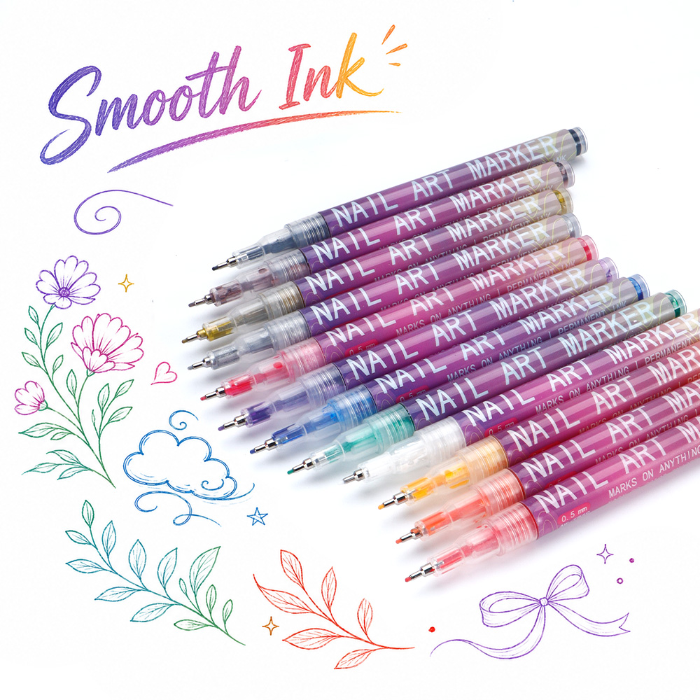 12Pcs Fine Line Marker Pen Set - Illustration Marker Set 评论和价格