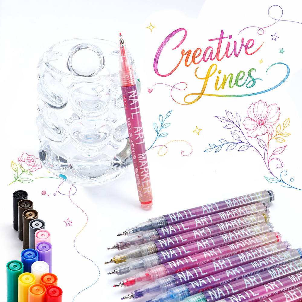 12Pcs Fine Line Marker Pen Set - Illustration Marker Set 评论和价格