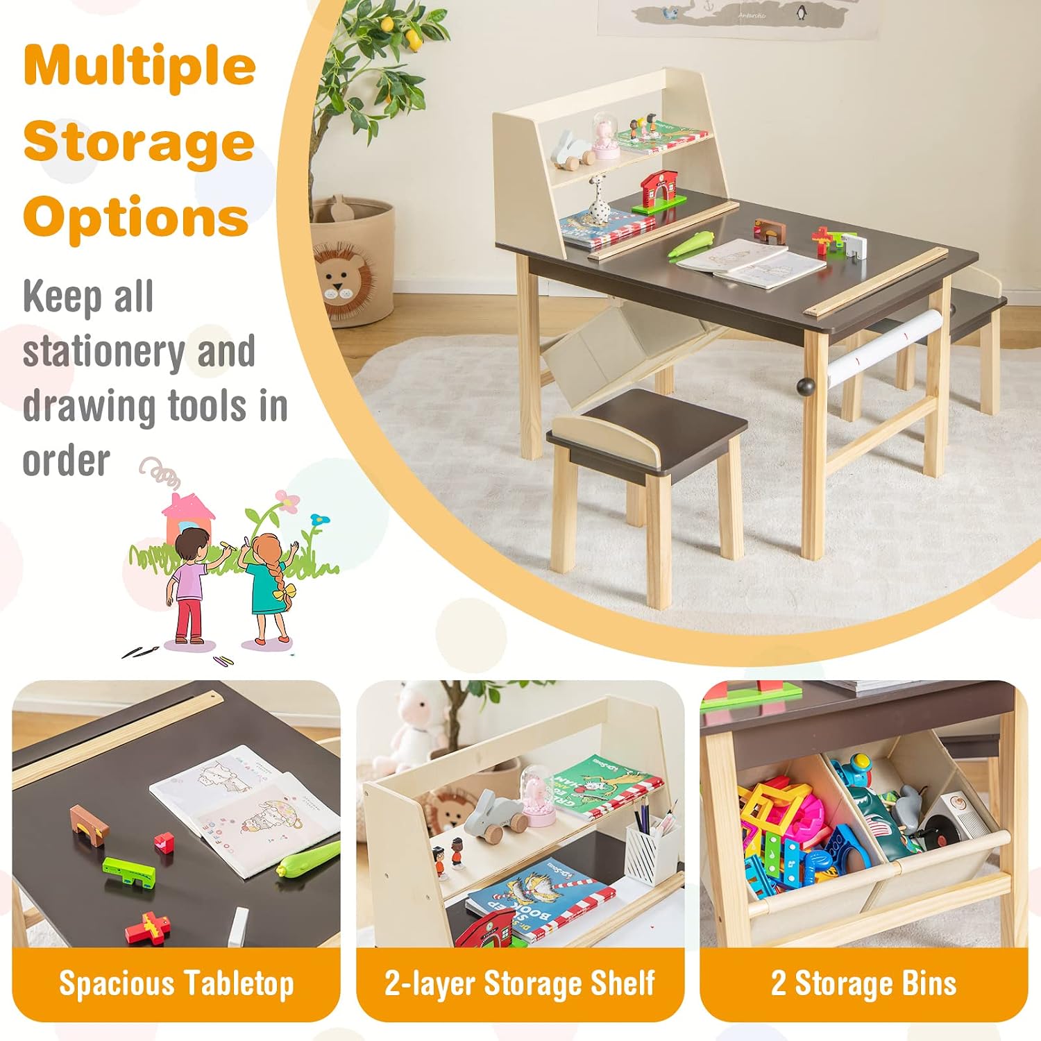 Kids Art Table and Chair Set,  - Art Craft Toddlers 评论和价格