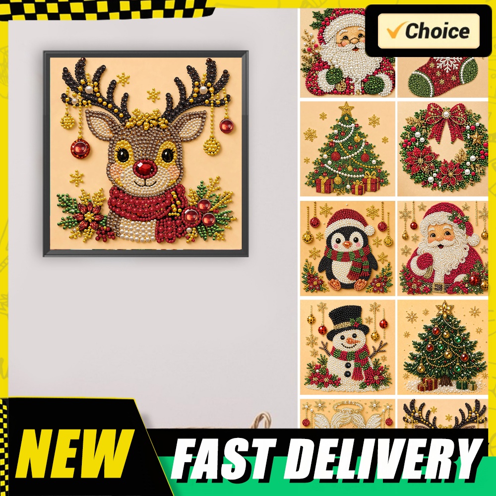 Christmas Pearl Diamond Painti - Diamond Painting Kit 评论和价格
