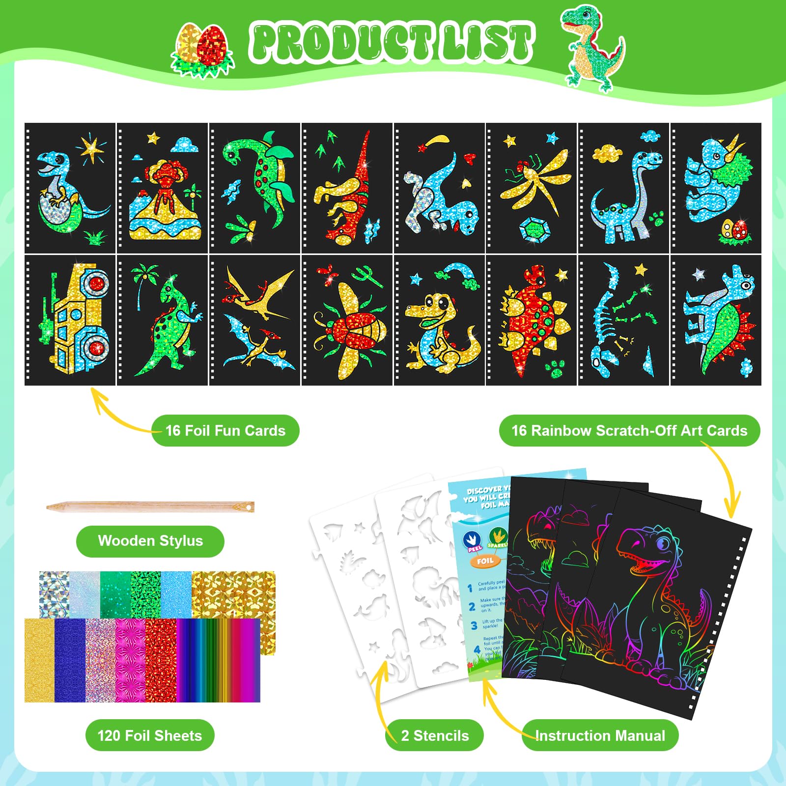 Dinosaur Scratch Art Book for  - Art Craft Book 评论和价格