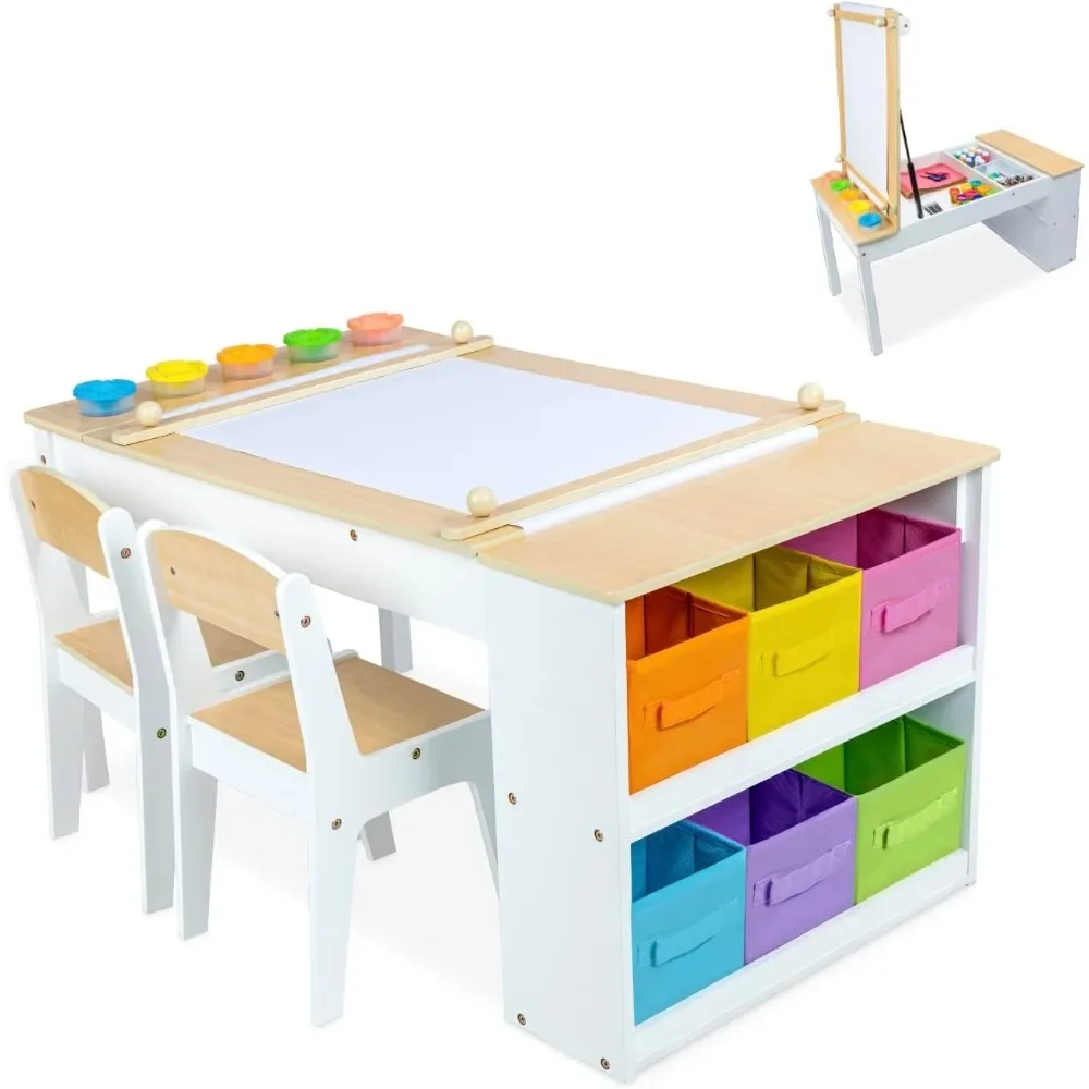 Kids Art Table and Art Easel T - Art Craft Toddlers 评论和价格