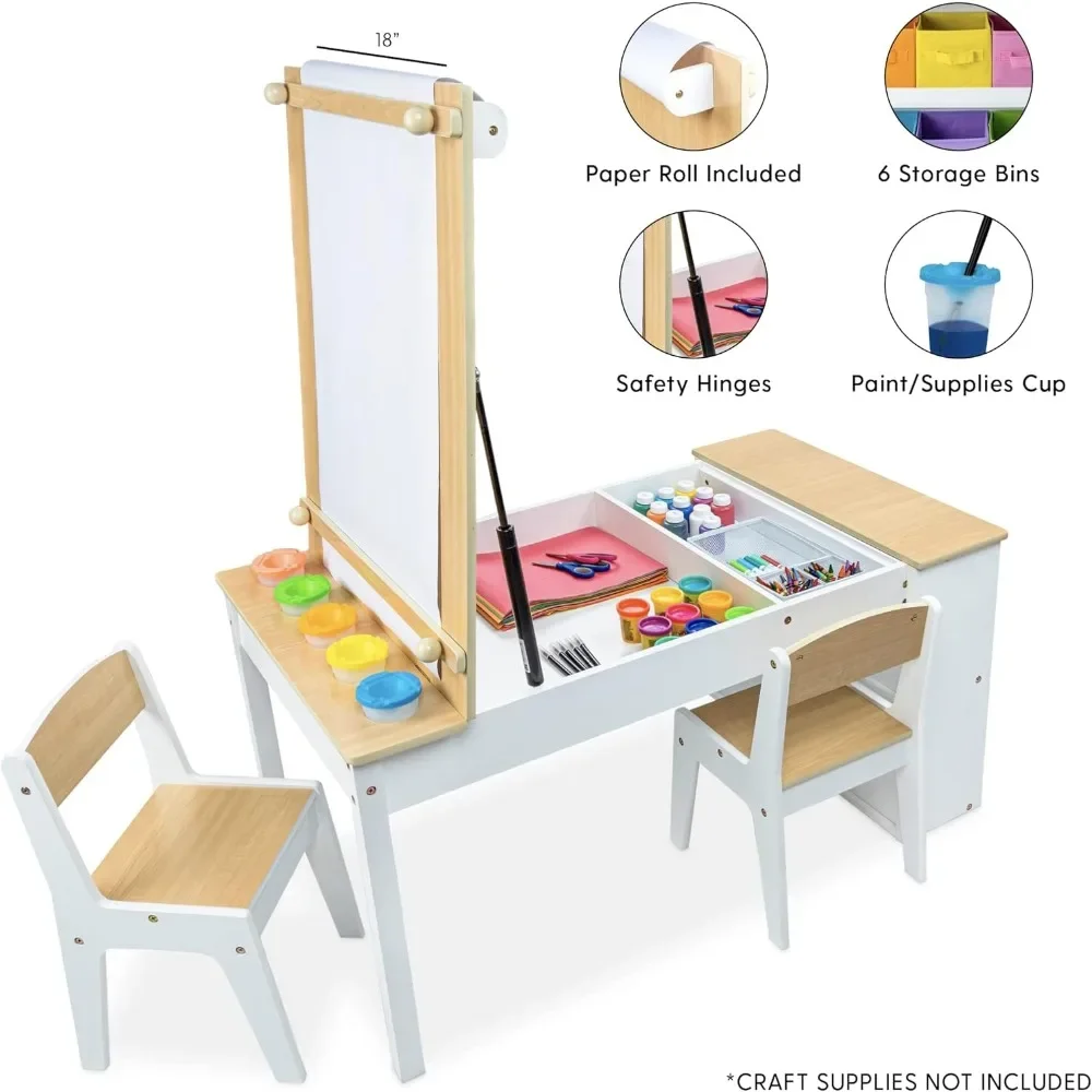 Kids Art Table and Art Easel T - Art Craft Toddlers 评论和价格
