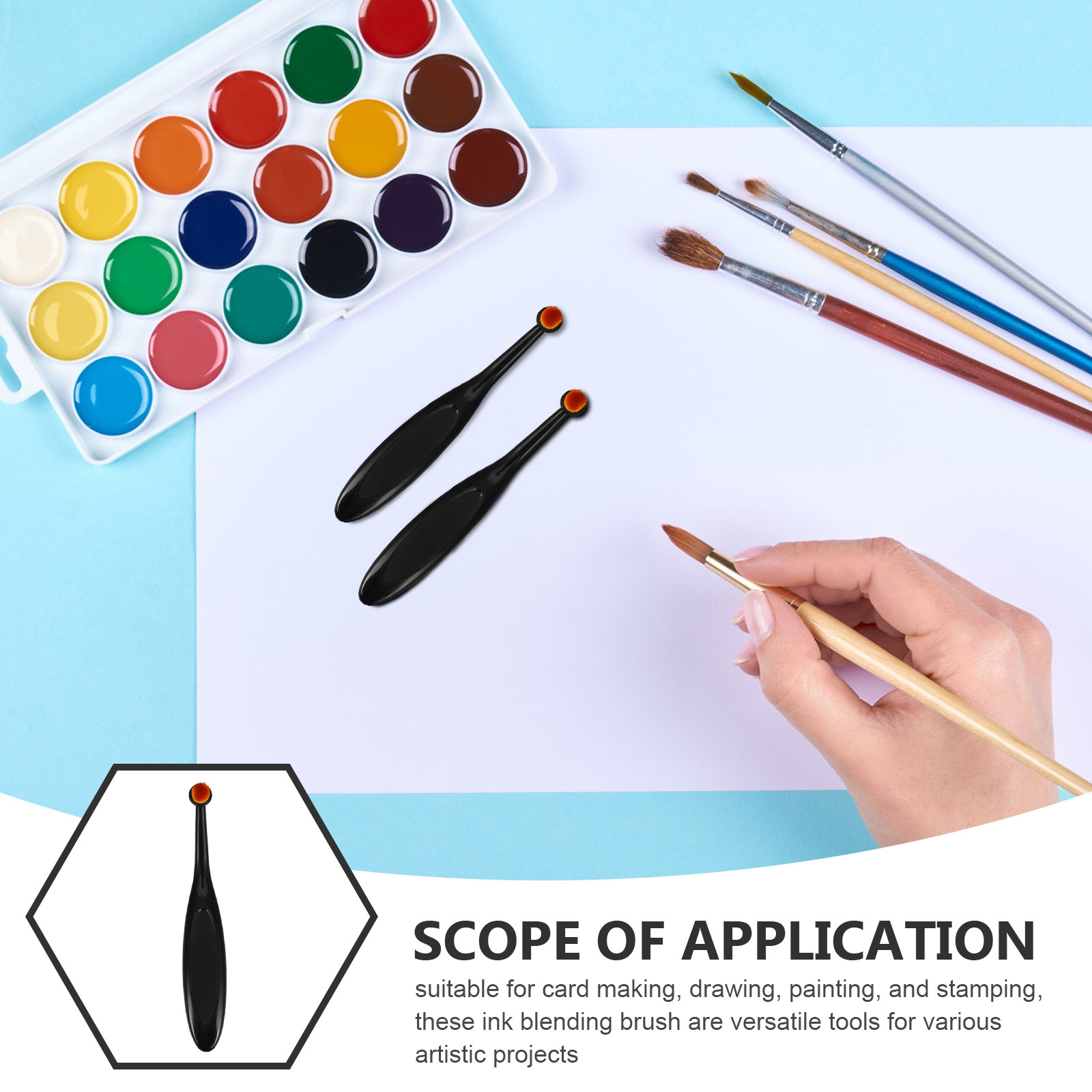 5 Pcs Mini Ink Blending Brush  - Art Craft Blend 评论和价格