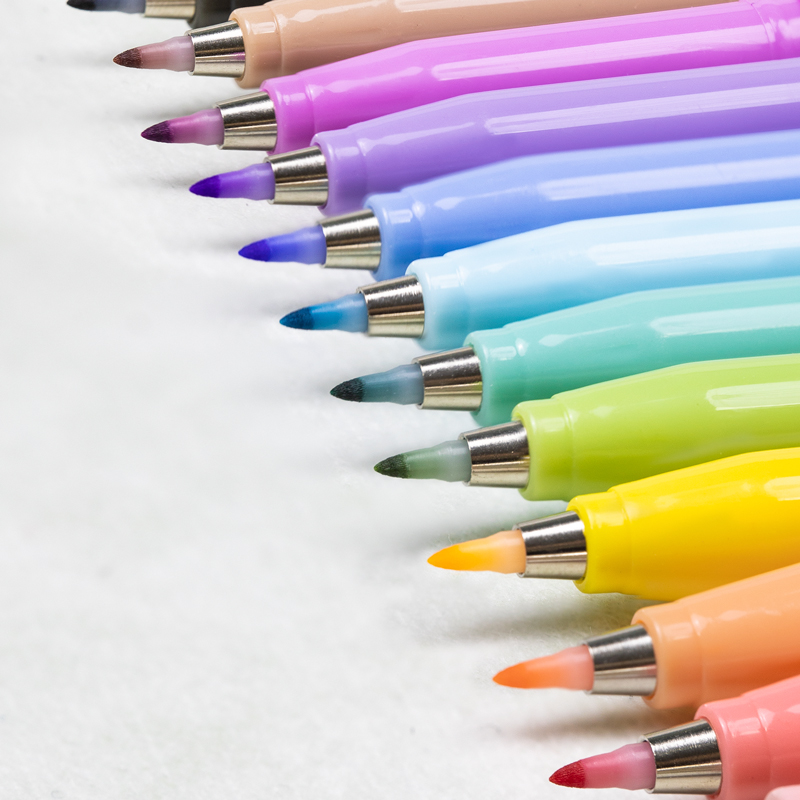 6Pcs Soft Brush Tip Marker Pen - Illustration Marker Set 评论和价格