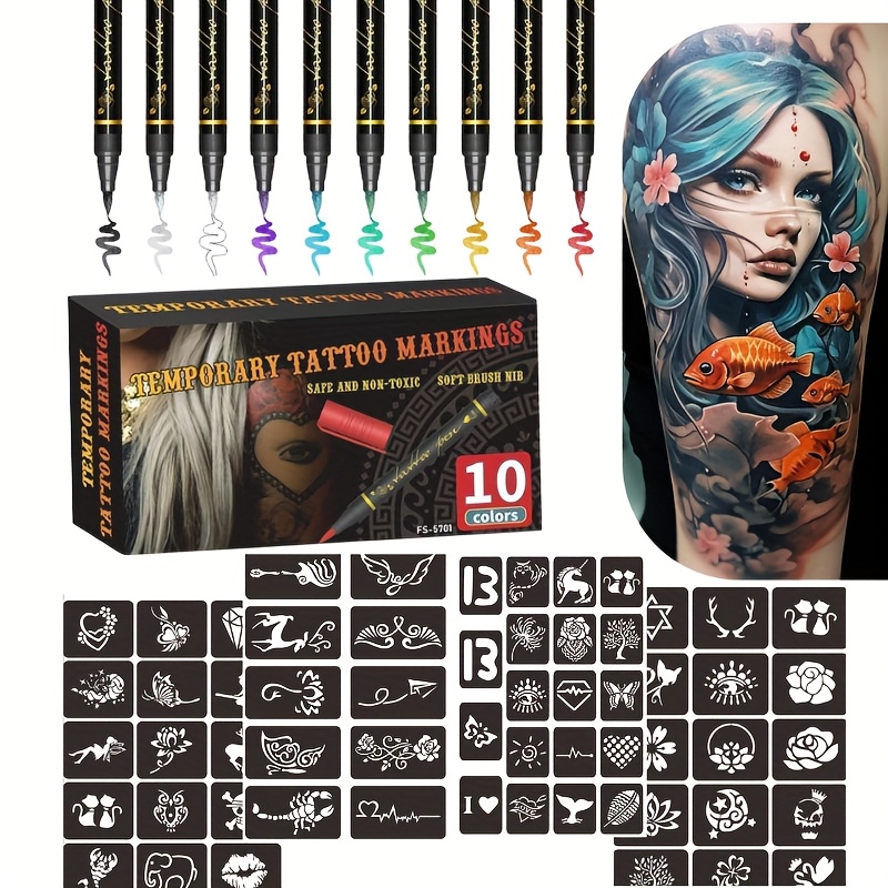 Temporary Tattoo Marker Set 10 - Illustration Marker Set 评论和价格