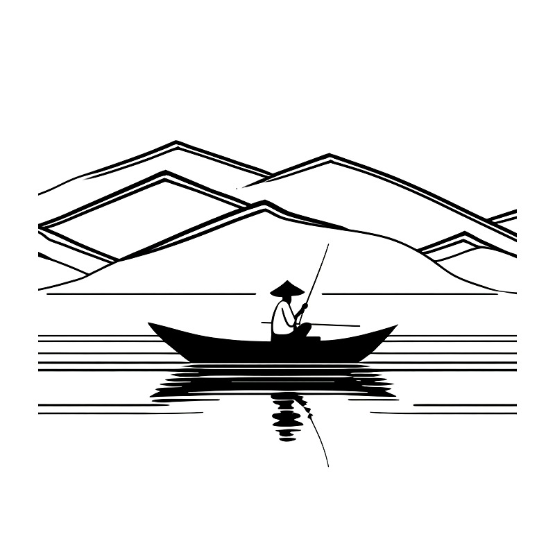 Minimal Mountain Line Art Heat - Art Craft Online 评论和价格
