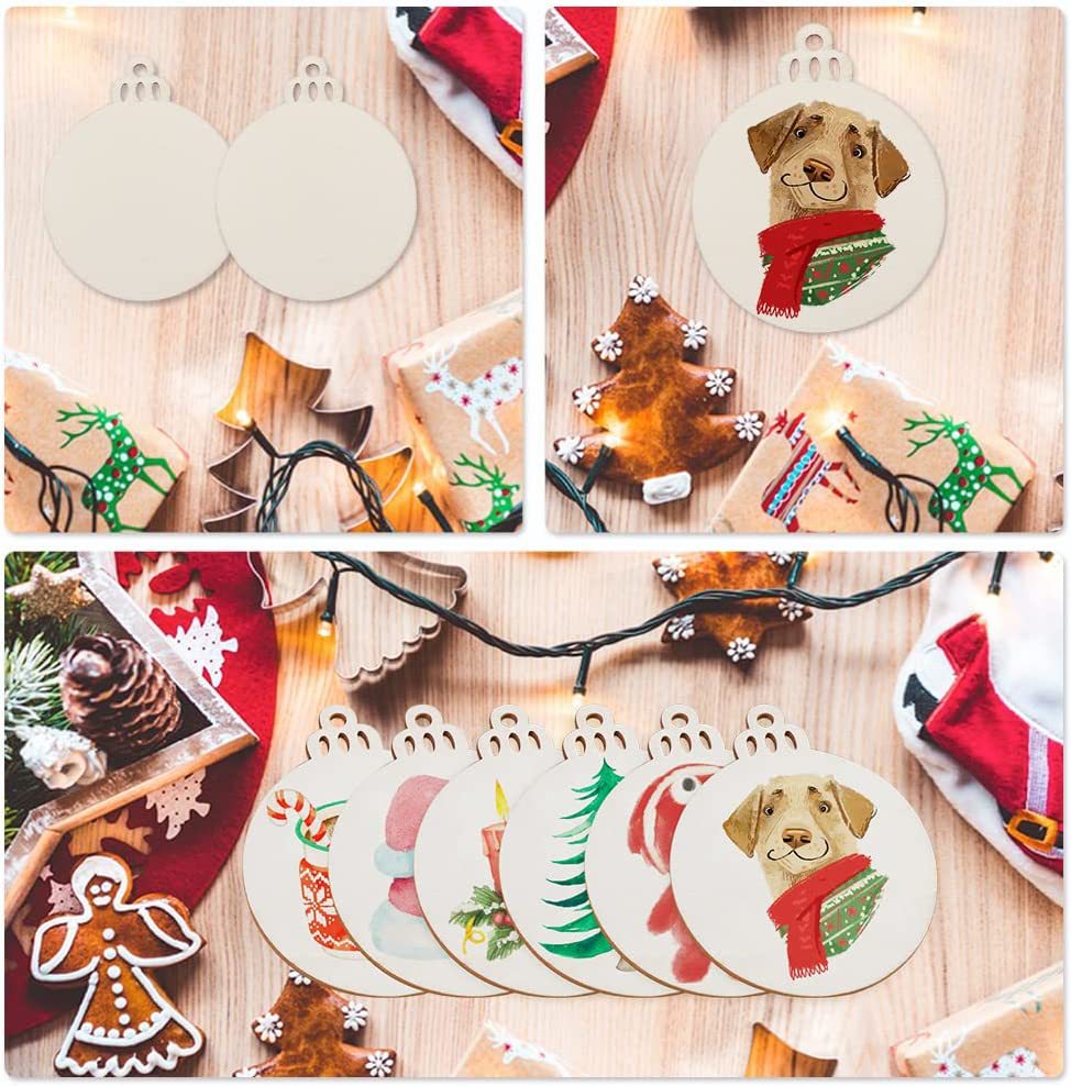 10/20/50Pcs DIY Wooden Christm - Art And Craft For Xmas 评论和价格