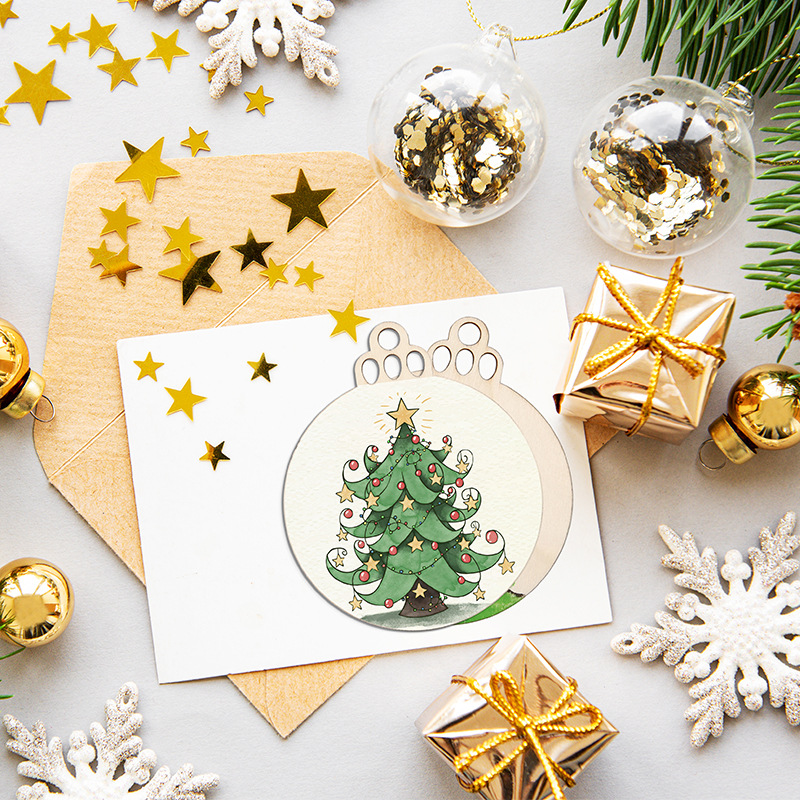 10/20/50Pcs DIY Wooden Christm - Art And Craft For Xmas 评论和价格