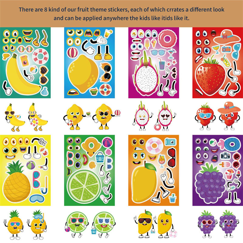 6-24sheet Make Your Own Fruit  - Art Craft For Toddlers 评论和价格