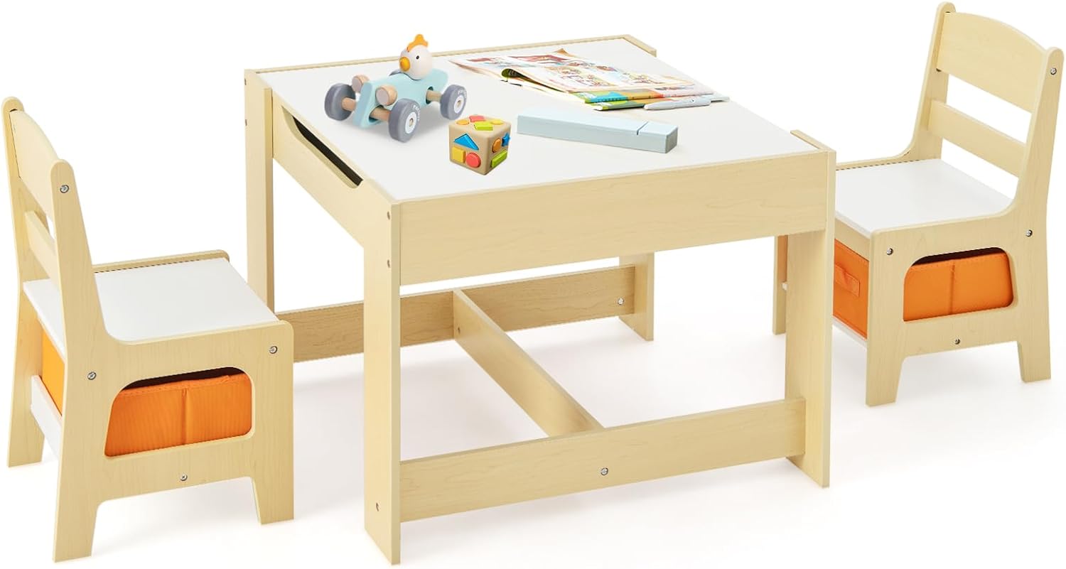 Kids Table and Chair Set, 3 in - Art Craft Toddlers 评论和价格