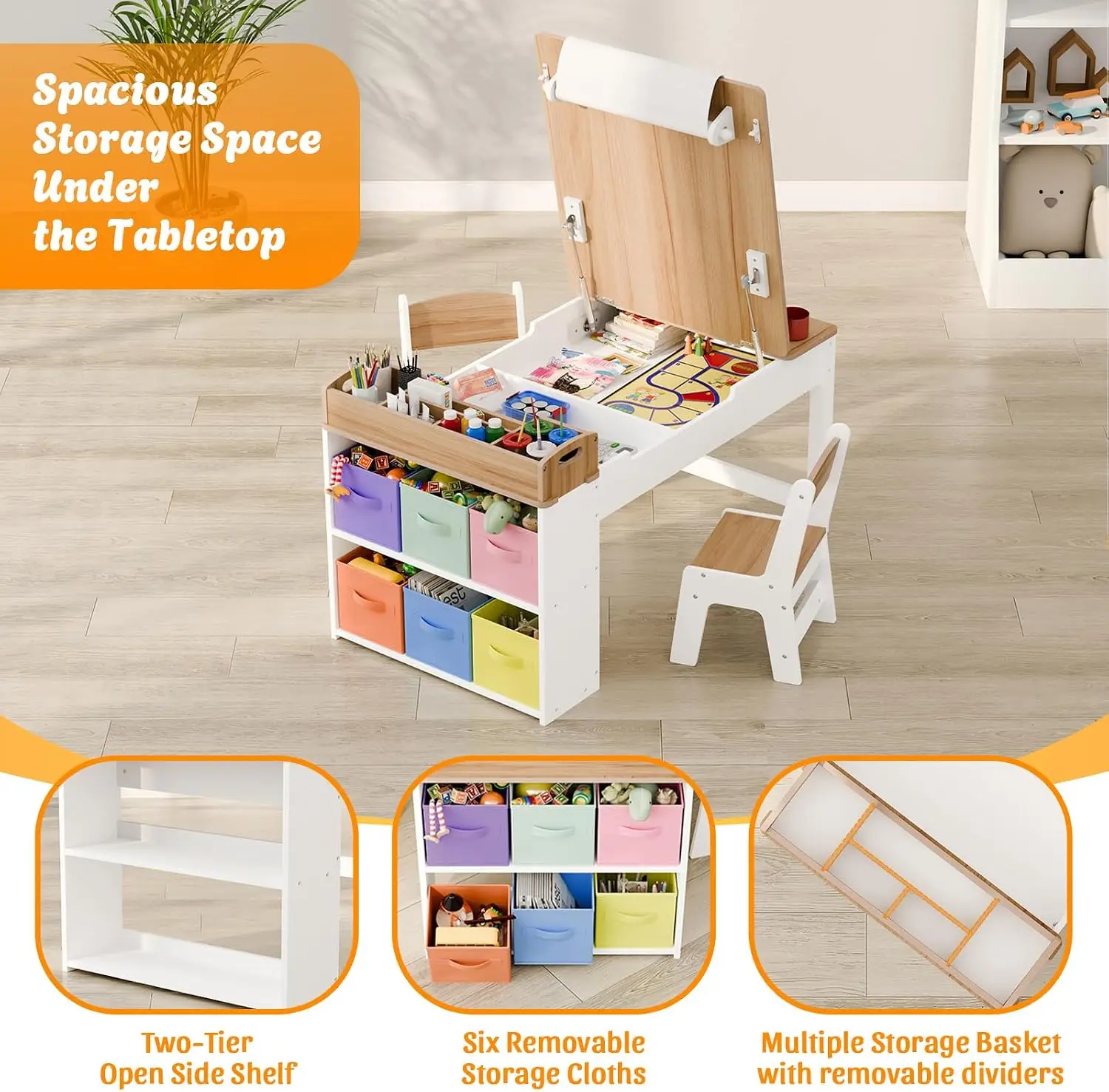 Kids Art Table and Chair Set w - Art Craft Toddlers 评论和价格