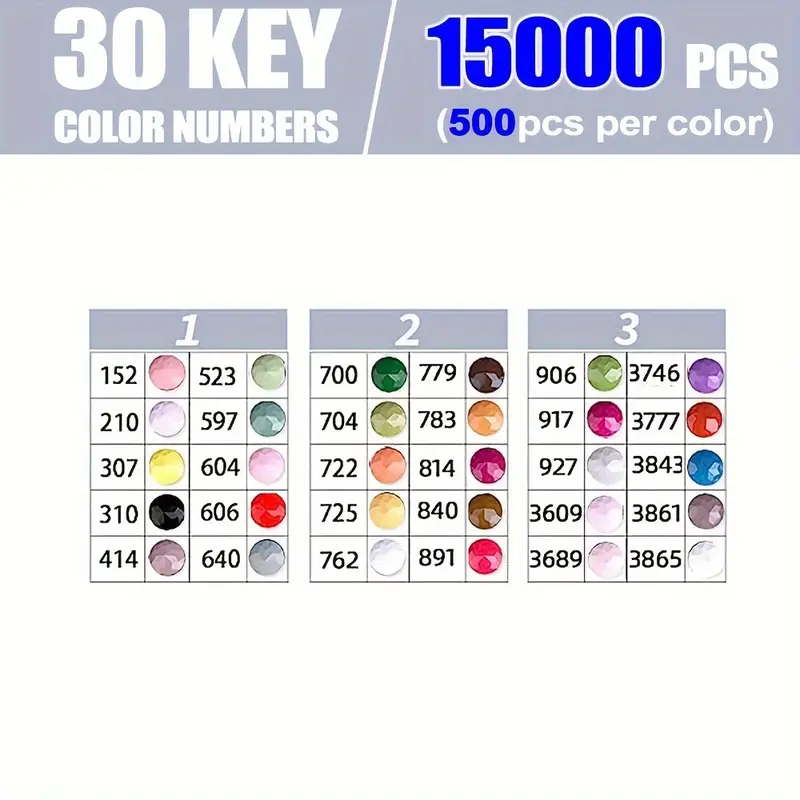 30 Vivid Colored Diamond Paint - Diamond Painting Kit 评论和价格