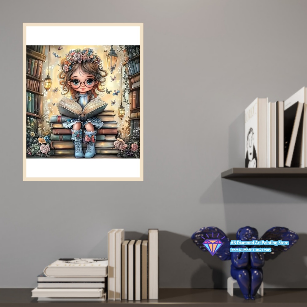Book Reading Girl Floral Butte - Art Craft Book 评论和价格