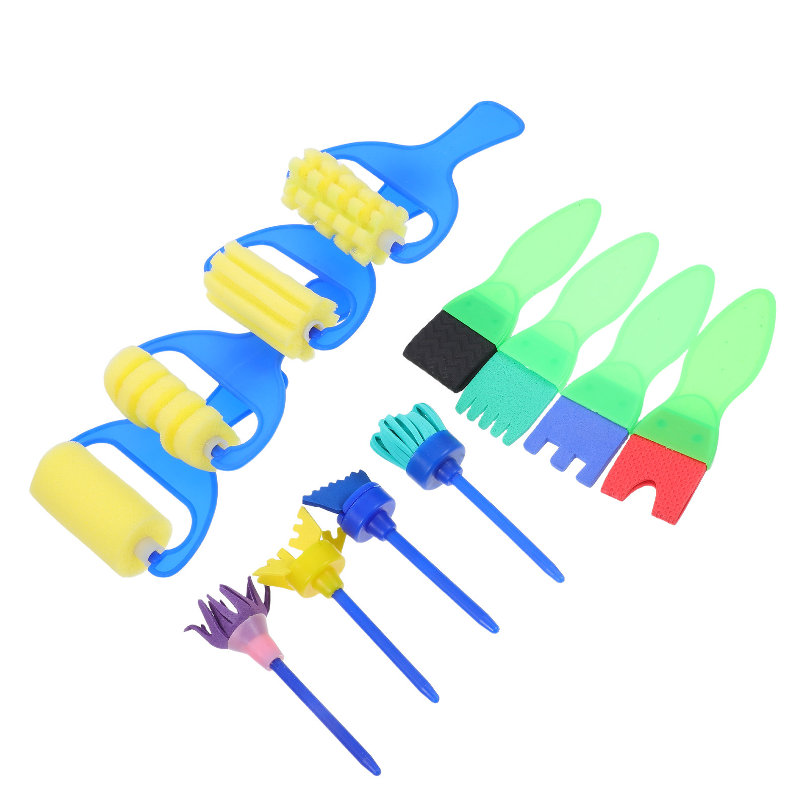12Pcs Sponge Painting Brushes  - Art Craft Toddlers 评论和价格