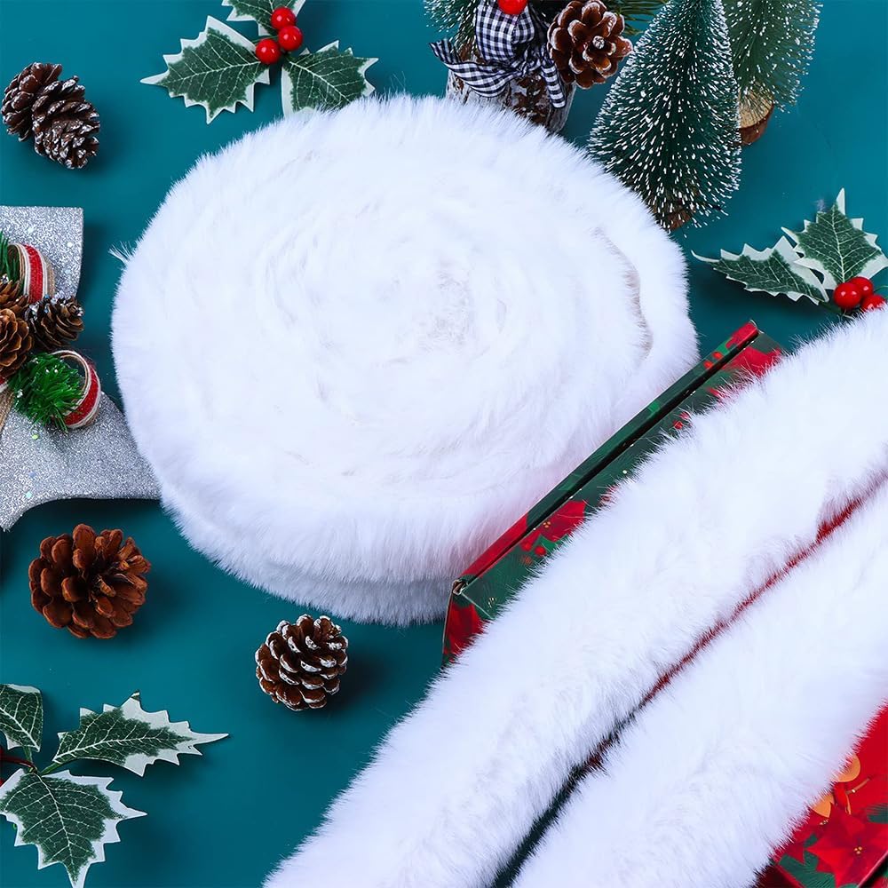 Faux Fur Ribbon Mink Woolen St - Art And Craft For Xmas 评论和价格
