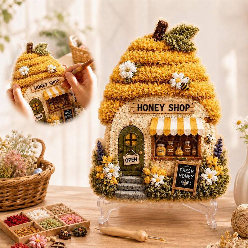 3D Mushroom House Poke Art DIY - Art Craft House Making 评论和价格