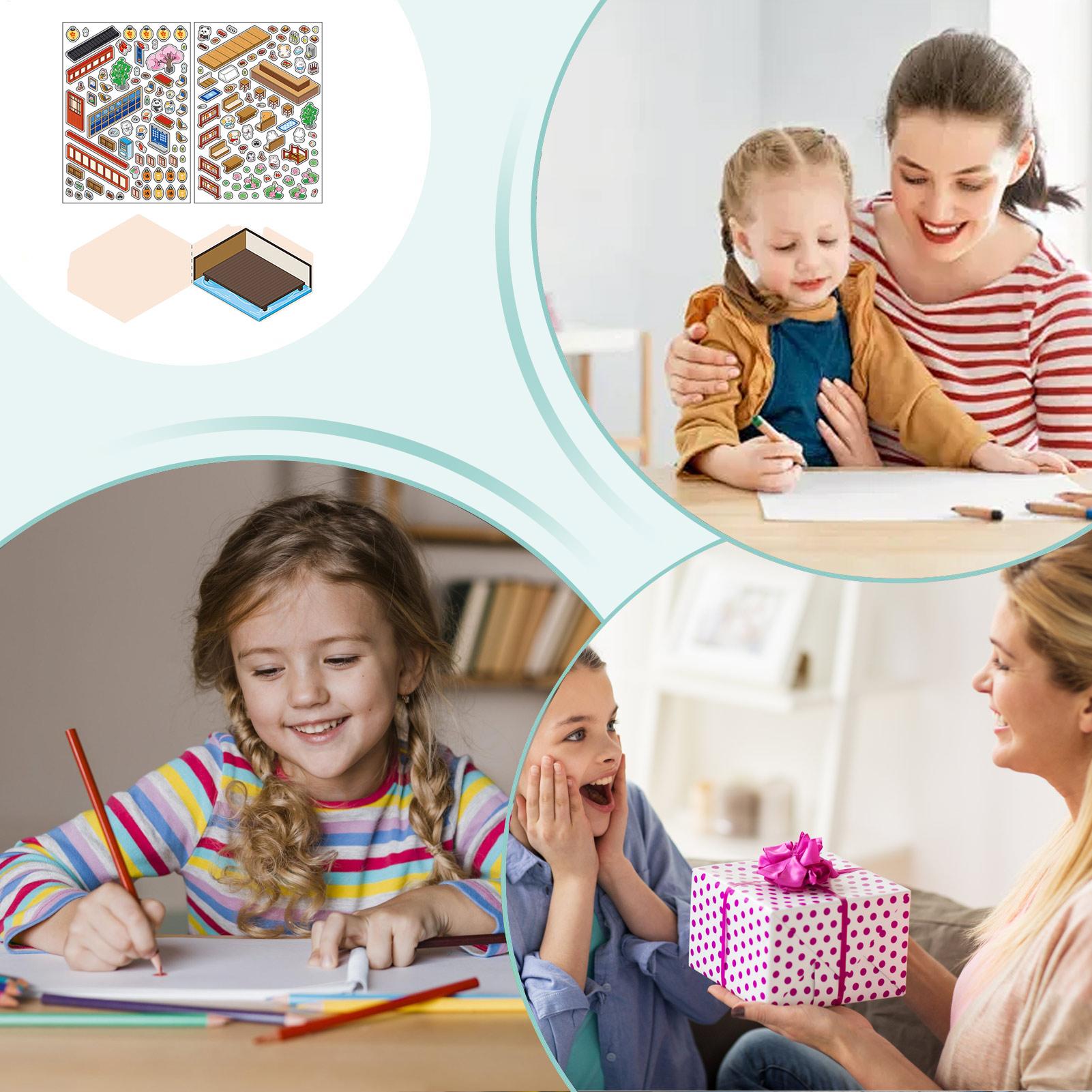 Sticker Rooms Book Miniature R - Art Craft House Making 评论和价格