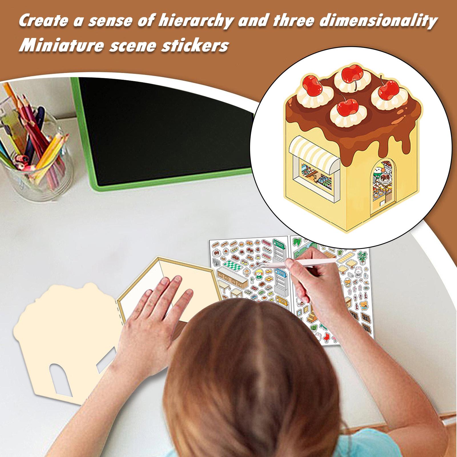 Sticker Rooms Book Miniature R - Art Craft House Making 评论和价格