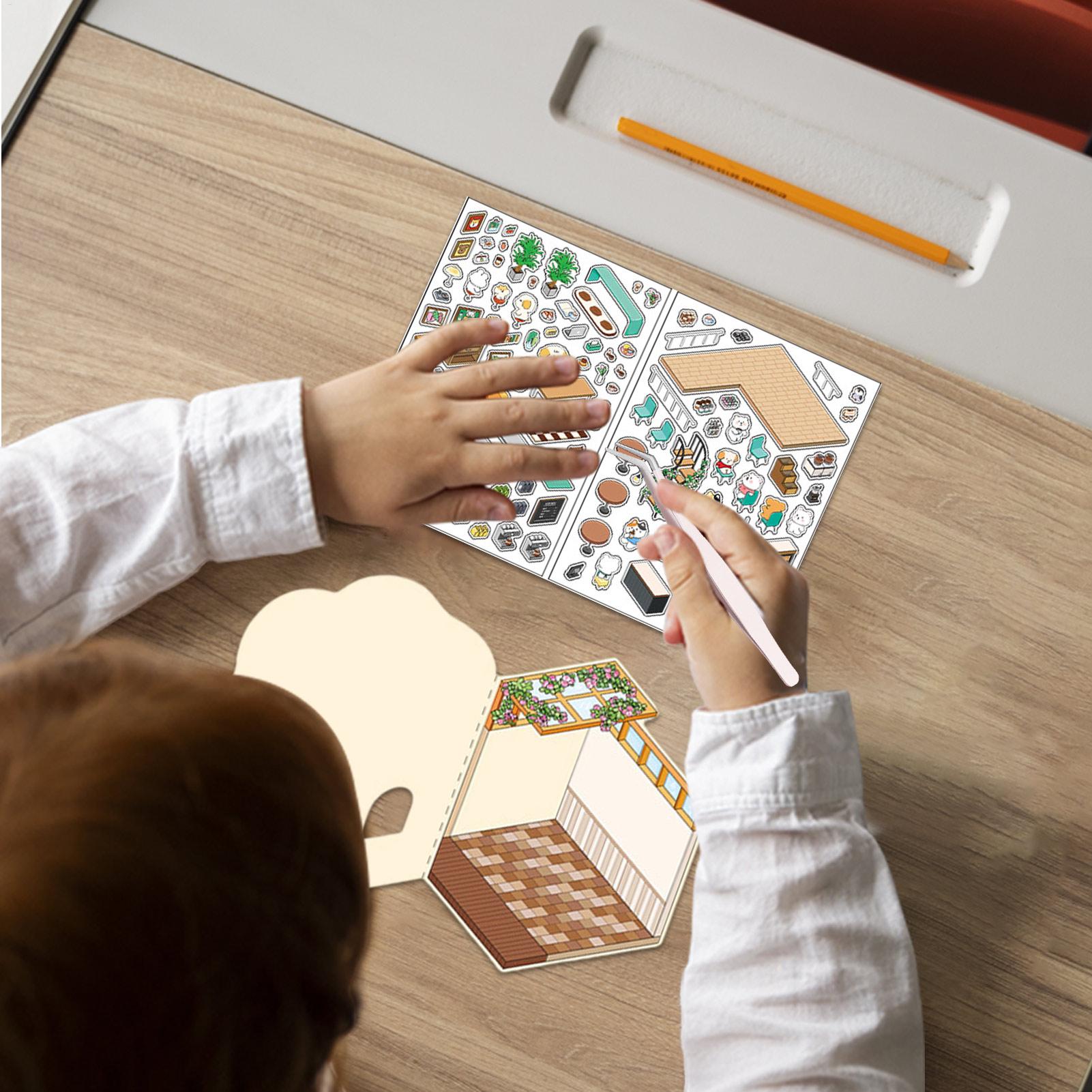 Sticker Rooms Book Miniature R - Art Craft House Making 评论和价格