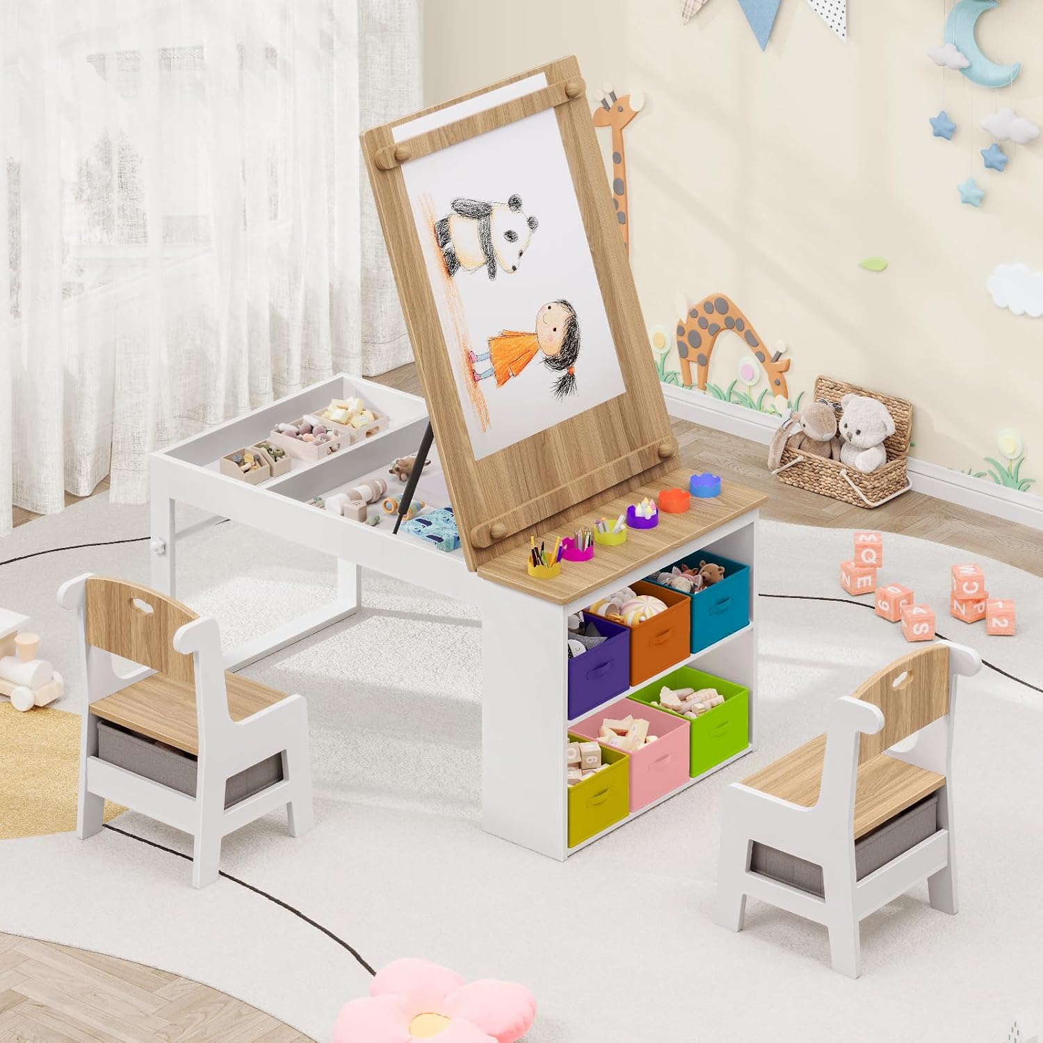Kids Art Table and Chairs, Tod - Art Craft Toddlers 评论和价格