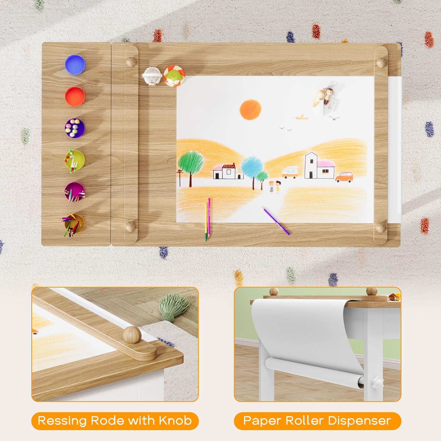 Kids Art Table and Chairs, Tod - Art Craft Toddlers 评论和价格
