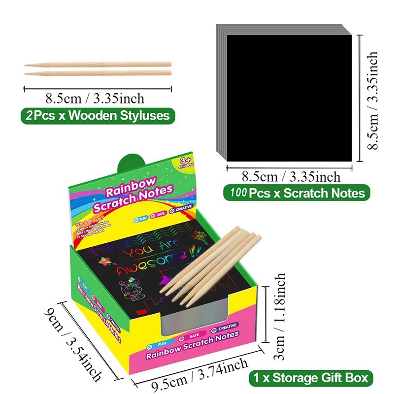 Many Creative Scratch Art Card - Art Craft For Toddlers 评论和价格