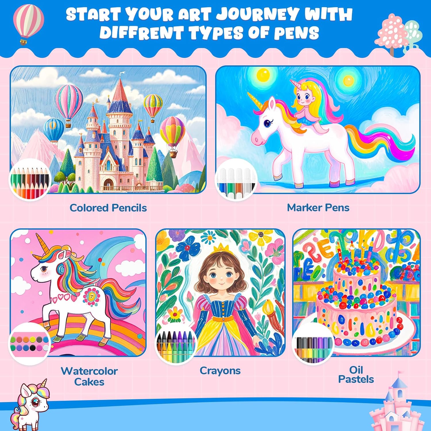Coloring Book Set for Kids, Di - Illustration Marker Set 评论和价格