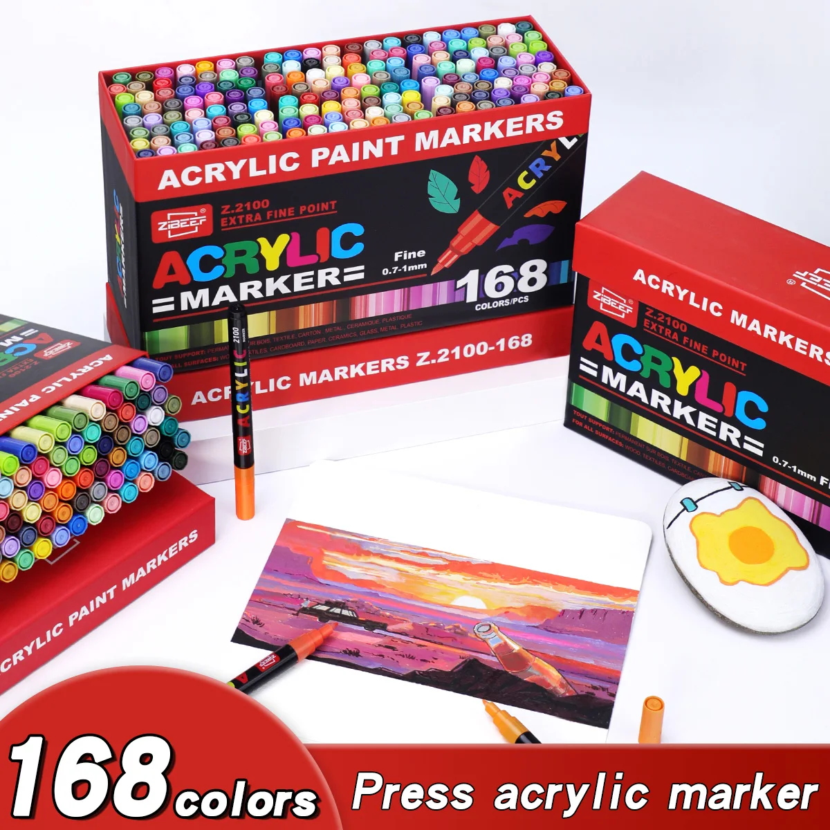 36-240 Colors Acrylic Paint Ma - Illustration Marker Set 评论和价格
