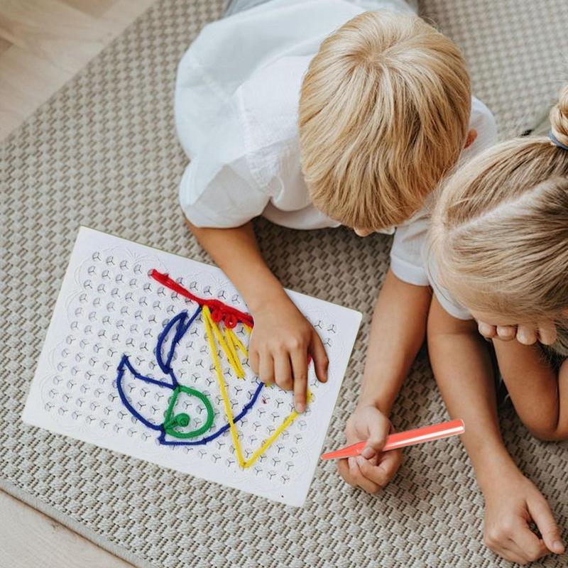 Thread Board For Kids Colorful - Art Craft Toddlers 评论和价格