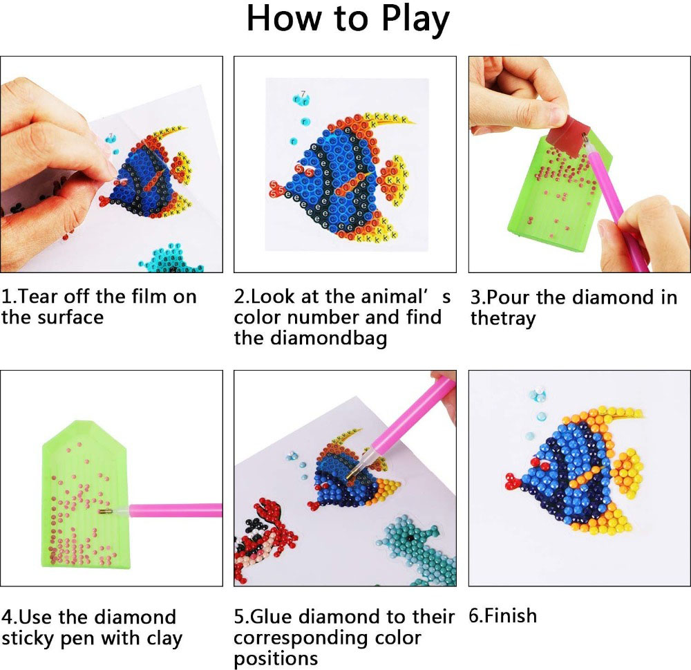Easy Diamond Painting Stickers - Art Craft For Toddlers 评论和价格