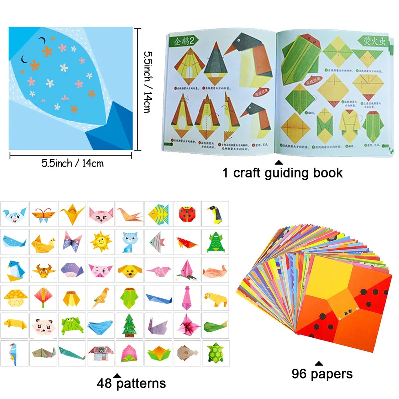 Origami Kit with 30/96 Sheets  - Art Craft Book 评论和价格