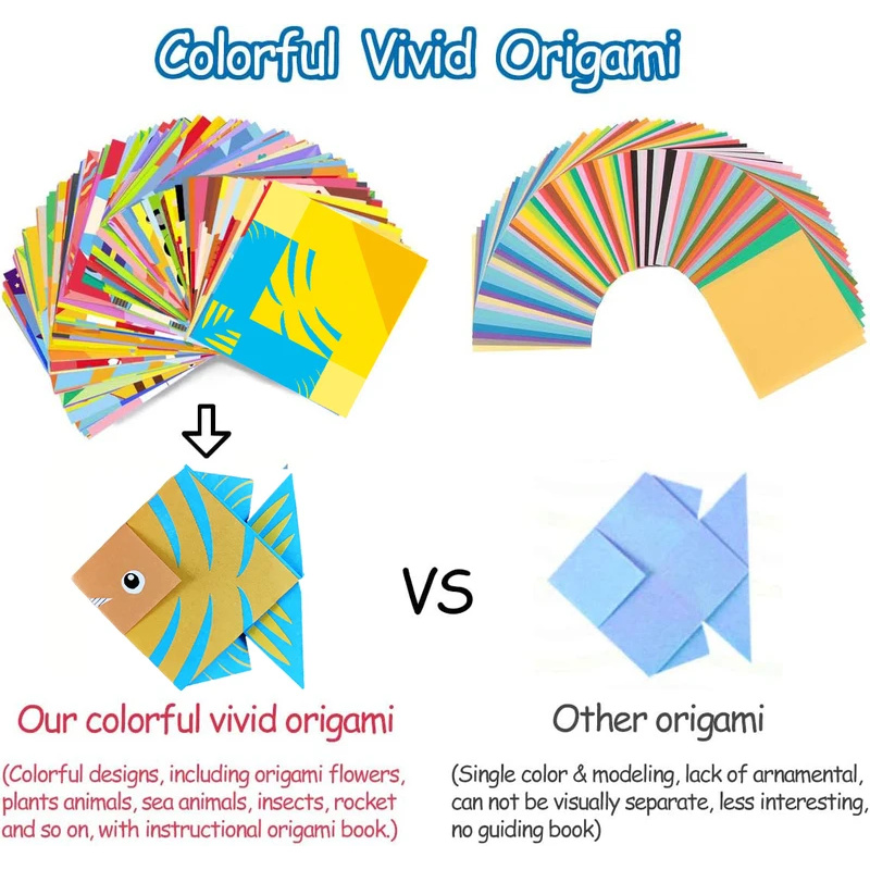 Origami Kit with 30/96 Sheets  - Art Craft Book 评论和价格