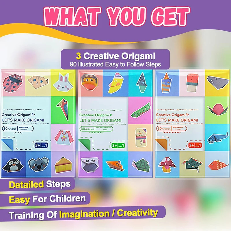 Origami Kit with 30/96 Sheets  - Art Craft Book 评论和价格