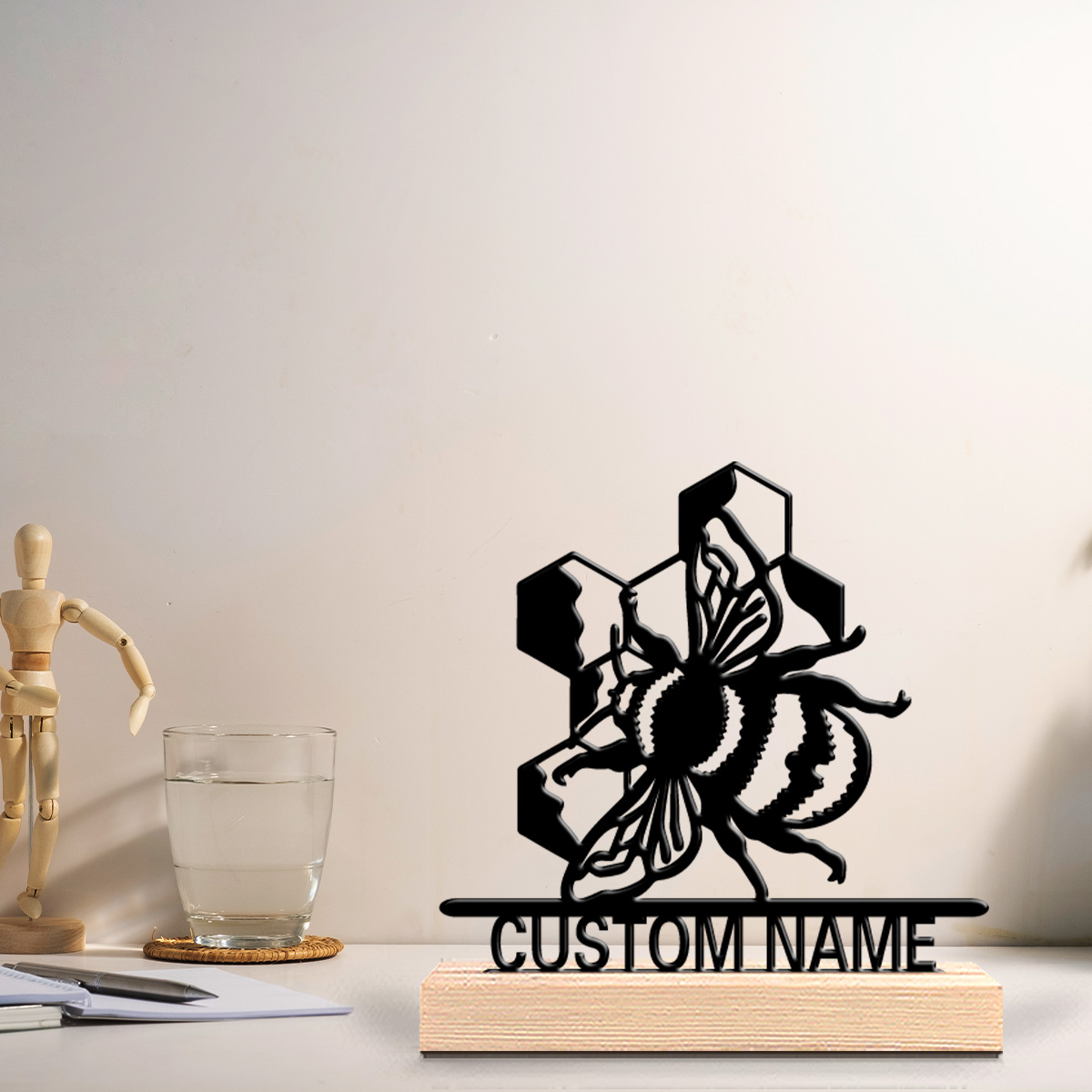 1pc Simple bee Custom Name Met - Art Craft Simple 评论和价格