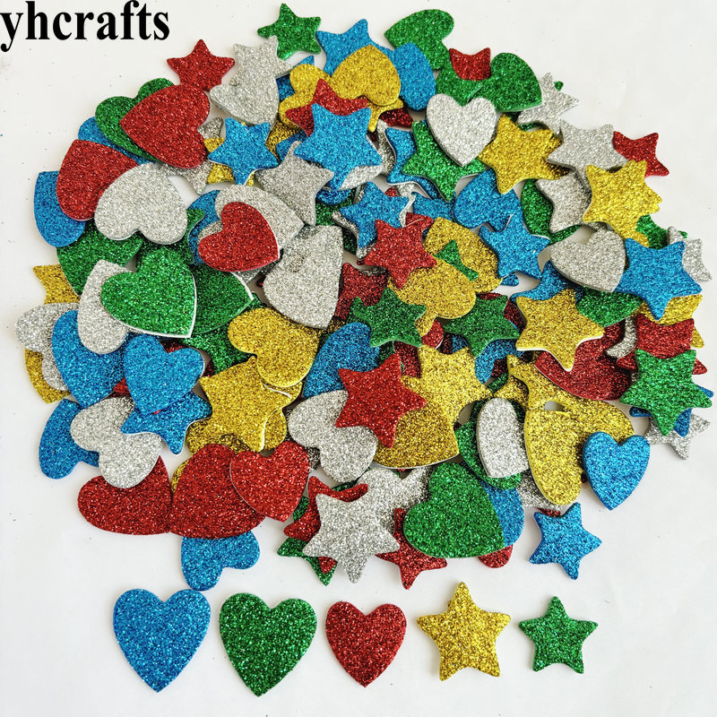 150PCS/LOT.Glitter star and he - Art And Craft For Xmas 评论和价格